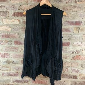 Black vest cardigan XL